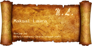 Maksai Laura névjegykártya